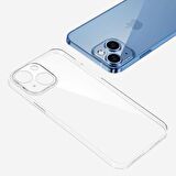 iPhone 13 Uyumlu Şeffaf Sert PC Zore Vayt Kapak-Renksiz