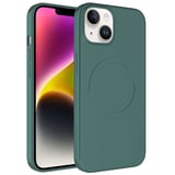 iPhone 14 Uyumlu Magsafe Wireless Şarj Özellikli Pastel Renk Silikon Zore Plas Kılıf-Siyah
