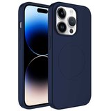 iPhone 14 Pro Max Uyumlu Magsafe Wireless Şarj Özellikli Pastel Renk Silikon Zore Plas Kılıf-L
