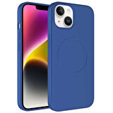 iPhone 14 Plus Kılıf Magsafe Wireless Şarj Özellikli Pastel Renk Silikon Plas Kapak