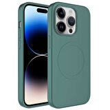 iPhone 13 Pro Kılıf Magsafe Wireless Şarj Özellikli Pastel Renk Silikon Plas Kapak