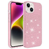 iPhone 14 Plus Uyumlu Zore Shining Silikon-Pembe
