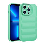 iPhone 13 Pro Uyumlu Kamera Korumalı Parlak AirBag'li Zore Galya Kılıf-Su Yeşil
