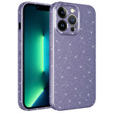 iPhone 12 Pro Kılıf Kamera Korumalı Simli Lüks Koton Kapak