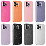 iPhone 12 Pro Uyumlu Kamera Korumalı Simli Lüks Zore Koton Kapak-Beyaz