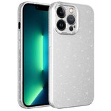 iPhone 12 Pro Uyumlu Kamera Korumalı Simli Lüks Zore Koton Kılıf-Beyaz