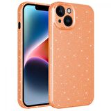 Apple iPhone 14 Kılıf Kamera Korumalı Simli Lüks Zore Koton Kapak