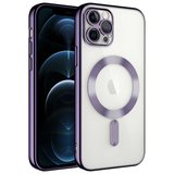 iPhone 11 Pro Uyumlu Kamera Korumalı Magsafe Wireless Şarj Özellikli NRTK Demre Kılıf-Derin Mo