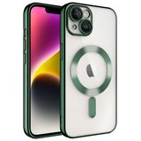 iPhone 14 Plus Uyumlu Kamera Korumalı Magsafe Wireless Şarj Özellikli NRTK Demre Kılıf-Koyu Ye