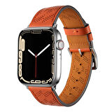 ​​​Watch 42mm Uyumlu KRD-76 PU Deri Kordon Strap Kayış CLO- Mavi