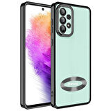 Galaxy A32 4G Uyumlu Kamera Korumalı Logo Gösteren Zore Omega Kapak-Siyah