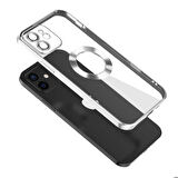 iPhone 11 Uyumlu Kamera Korumalı Logo Gösteren Zore Omega Kapak-Lila