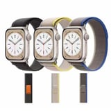Watch Ultra 49mm Uyumlu KRD-77 Hasır Zore Kordon-Beyaz-Sarı
