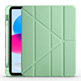 iPad 10.9 2022 (10.Nesil) Kılıf Tri Folding Kalem Bölmeli Standlı Kılıf