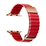 ​​​Watch 7 45mm Uyumlu KRD-78 PU Deri Kordon Strap Kayış CLO- Kırmızı