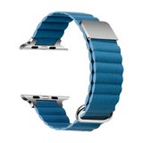 ​​​Watch Ultra 49mm Uyumlu KRD-78 PU Deri Kordon Strap Kayış CLO- Mavi
