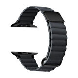 ​​​Watch 38mm Uyumlu KRD-78 PU Deri Kordon Strap Kayış CLO- Koyu Gri