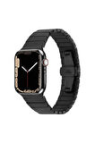 Apple Watch 42mm Kordon Uyumlu Krd-79 Metal Strap Kayış - Rose Gold