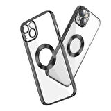 Apple iPhone 13 Kılıf Köşeleri Renkli Şeffaf Kamera Korumalı Silikon Luxury Kapak