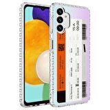 Galaxy A04S Uyumlu Airbag Kenarlı Renkli Desenli Silikon Zore Elegans Kapak-NO1