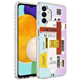 Galaxy A04S Uyumlu Airbag Kenarlı Renkli Desenli Silikon Zore Elegans Kapak-NO2