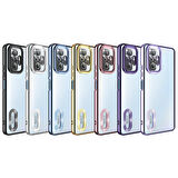 Xiaomi Redmi Note 10 Pro Kılıf Kamera Korumalı Logo Gösteren Zore Omega Kapak-Siyah