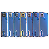 Xiaomi Redmi 9C Kılıf Kamera Korumalı Logo Gösteren Zore Omega Kapak-Derin Mor