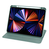 iPad Air 11 2025 M3 Kılıf ​EFFX Termik Kalem Bölmeli Dönebilen Standlı Kılıf - Lavendery Gray