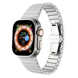 ​​​Watch Ultra 49mm Kordon Uyumlu KRD-79 Metal Strap Kayış CLO- Gri