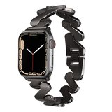 ​​​Watch 7 45mm Kordon Uyumlu KRD-80 Metal Strap Kayış CLO- Siyah