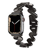 ​​​Watch 44mm Kordon Uyumlu KRD-80 Metal Strap Kayış CLO- Siyah