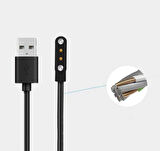 Siyah Haylou Solar LS05 Akıllı Saat Usb Şarj Kablosu-Zore