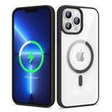 iPhone 13 Pro Max Uyumlu Magsafe Wireless Şarj Özellikli Silikon NRTK Ege Kılıf-Siyah