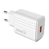 Beyaz Play Serisi PL1 Type-C 2in1 Seyahat Şarj Aleti 12W-Zore