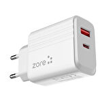 Beyaz Play Serisi PL3 Type-C to Lightning 2in1 PD Seyahat Şarj Aleti 20W-Zore
