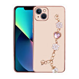 iPhone 14 Plus Uyumlu El Tutamaçlı Kamera Korumalı Zore Taka Silikon Kılıf-Pembe