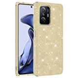 Xiaomi Mi 11T 5G Kılıf Zore Shining Silikon-Gold
