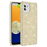 Galaxy A03 Uyumlu Zore Shining Silikon-Gold