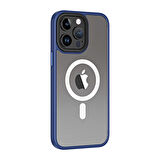 iPhone 13 Pro Max Uyumlu Wireless Şarj Özellikli Zore Hibrit Magsafe Kılıf-Koyu Yeşil