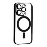 iPhone 14 Pro Max Uyumlu Kamera Korumalı Magsafe Sert PC Zore Porto Kılıf-Siyah