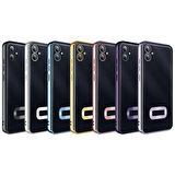 Galaxy A04E Uyumlu Kamera Korumalı Logo Gösteren Zore Omega Kapak-Rose Gold