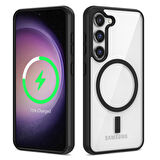 Galaxy S23 Uyumlu Magsafe Wireless Şarj Özellikli Silikon Zore Ege Kılıf-Siyah