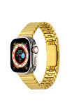 Apple Watch Ultra 49mm Uyumlu Krd-82 Metal Kordon Gold