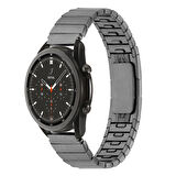 Galaxy Watch 46mm Uyumlu KRD-82 22mm Metal Zore Kordon-Gri