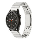 Galaxy Watch 46mm Uyumlu KRD-82 22mm Metal Zore Kordon-Gri