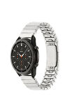 Galaxy Watch 46mm Uyumlu Krd-82 22mm Metal Kordon Gri