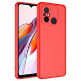 Xiaomi Redmi 12C Kılıf Zore Mara Lansman Kapak-Kırmızı