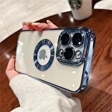 iPhone 11 Pro Logo Detaylı Kenarları Renkli Kamera Korumalı Luxury Omega Kılıf