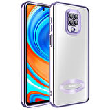 Xiaomi Redmi Note 9 Pro Logo Detaylı Kenarları Renkli Kamera Korumalı Luxury Omega Kılıf