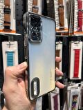 Xiaomi Redmi Note 11 Pro 5G Logo Detaylı Kenarları Renkli Kamera Korumalı Luxury Omega Kılıf
